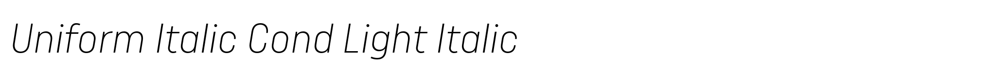Uniform Italic Cond Light Italic image